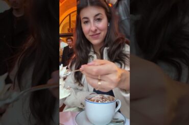 Trying French hot chocolate in Paris