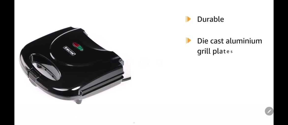MILTON Express 800 Watt Grill Sandwich Maker | Electric Toaster