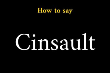 How to Pronounce Cinsault (French Wine)