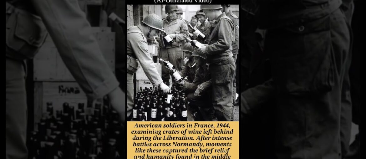 WWII Soldiers Find Wine After the Liberation of France (1944)