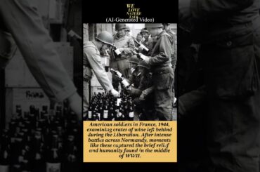 WWII Soldiers Find Wine After the Liberation of France (1944)