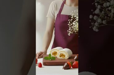 French meringue with passion fruit #shorts #food #foodie #recipes #yummy #homemade