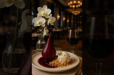 Crimson Pears, Golden Crumble, and a Whisper of Chocolate