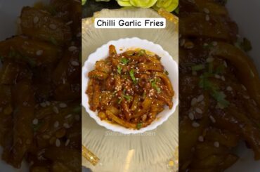 Hot Chilli Garlic Fries Recipe | Schezwan Fries Recipe | Manchurian French Fries #shorts #viral