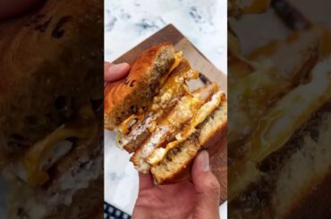 How We Make Our Breakfast Croissant Pucks! #foodvideo #chefs #shorts