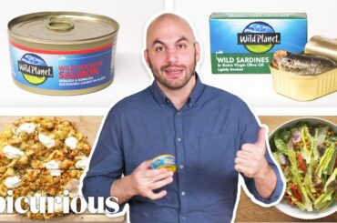 Pro Chef Turns Canned Seafood Into 4 Meals For Under $12 | The Smart Cook | Epicurious