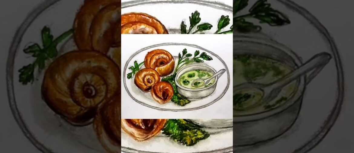 French food escargot drawing shorts #french #food #escargot #shorts