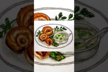 French food escargot drawing shorts #french #food #escargot #shorts