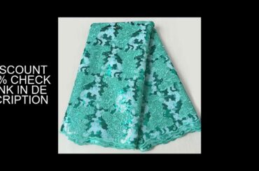 Unique wine African french lace fabric tulle sewing fabric with allover sequins high quality