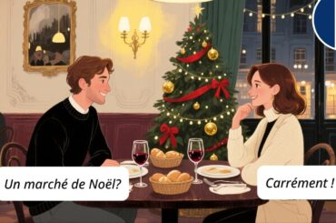 Real French Conversation | Christmas in Paris | Natural Spoken Dialogue for Listening Practice