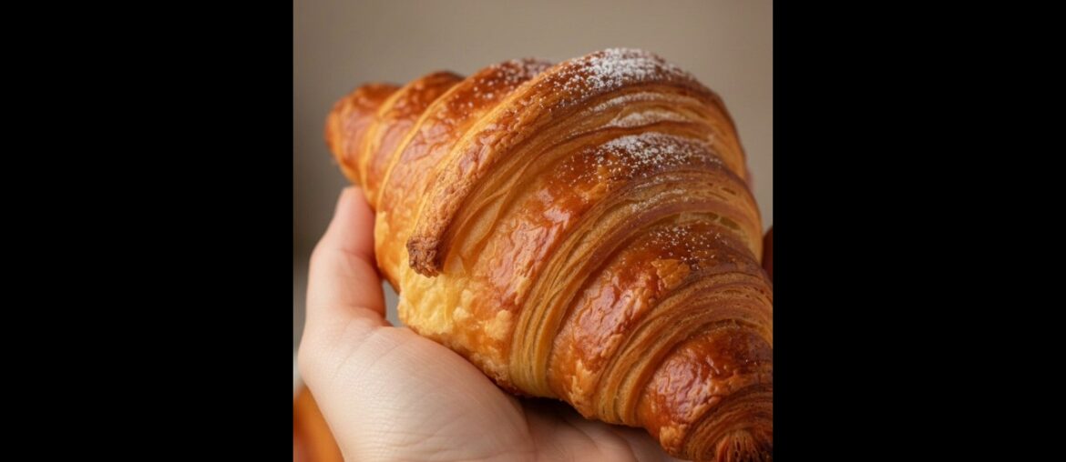 Golden Flaky French Croissant