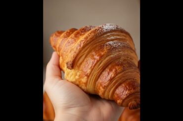 Golden Flaky French Croissant