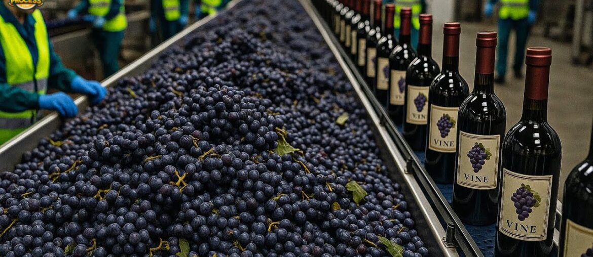 How Grapes Are Turned Into Wine In A Factory | Wine Production Process