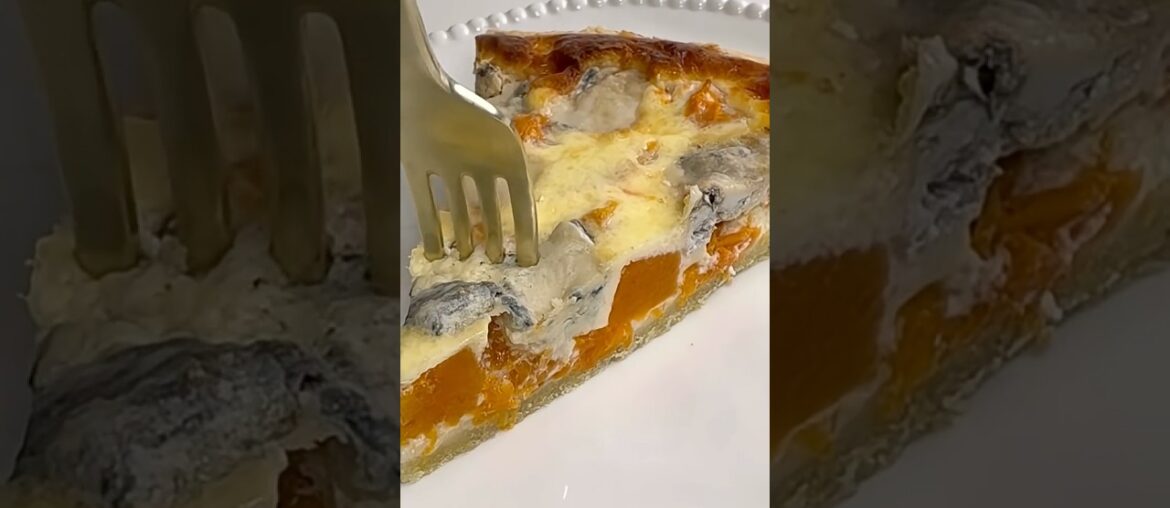 French Pumpkin Quiche with Gorgonzola Cheese