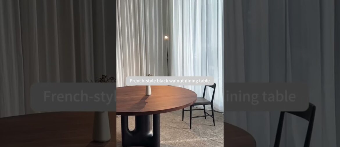 French-style Black Walnut Dining Table