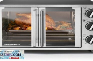 Elite Gourmet ETO2530M Double French Door Countertop Toaster Oven Bake Broil Toast