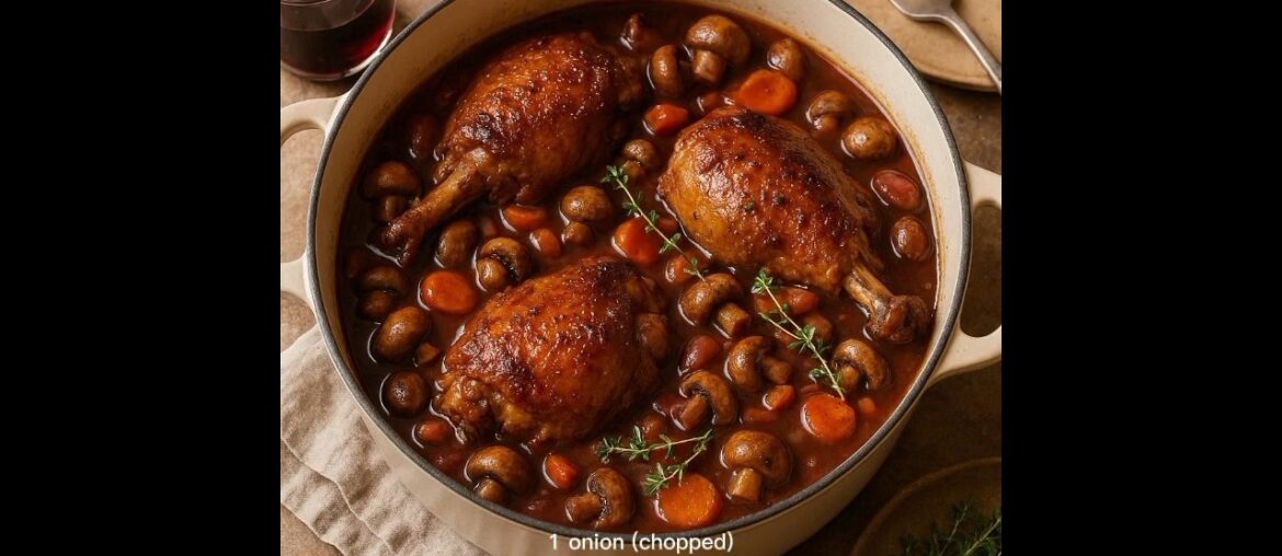 How To Make Coq Au Vin - A French Classic! #CoqAuVin #frenchfood #shorts #fyp #CookingTutorial #how