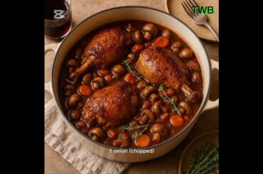 How To Make Coq Au Vin - A French Classic! #CoqAuVin #frenchfood #shorts #fyp #CookingTutorial #how