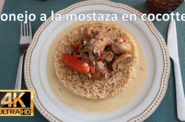 Receta francesa de cocotte de conejo a la mostaza