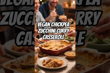 DELICIOUS Vegan Chickpea Zucchini Curry Casserole Recipe