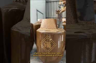 Wine bottles sealed with mud? The wisdom of the older generation is incredible! #wood #wheelsaw