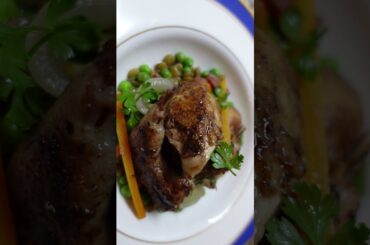 Pan Roasted QUAIL. PERFECT PEAS, LENTILS & LETTUCE. #Shorts #Quail #Peas #Lentils #Cooking #French