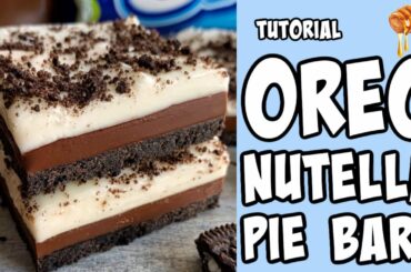 Oreo Nutella Pie Bars! Recipe tutorial #Shorts