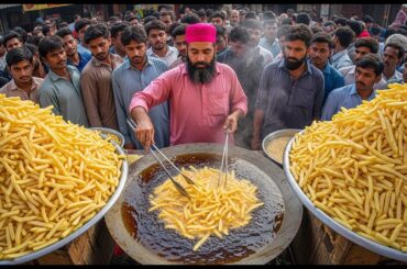 HARDWORKING AFGHANI BOY SELLING FRITES | KFC & MCDONALD's FRENCH FRIES RECIPE | AFGHANI STREET FOOD