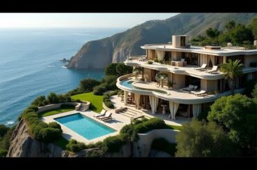 Inside a $285M Coastal Cliff Mansion Ocean Views and Grandeur