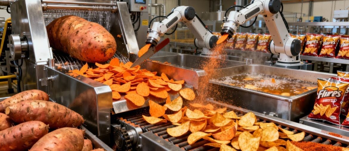 Inside a Modern Chips Production: From Farm-Fresh Roots to Crunchy Gourmet Snacks (Full Process) Inside a Modern Chips Production: From Farm-Fresh Roots to Crunchy Gourmet Snacks (Full Process)