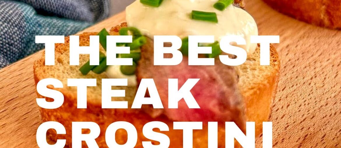 STEAK CROSTINI WITH HORSERADISH CREAM