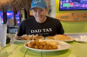 ONLY TWO PEOPLE HAVE EVER FINISHED THIS GIANT "RIVER MONSTER" BREAKFAST CHALLENGE!