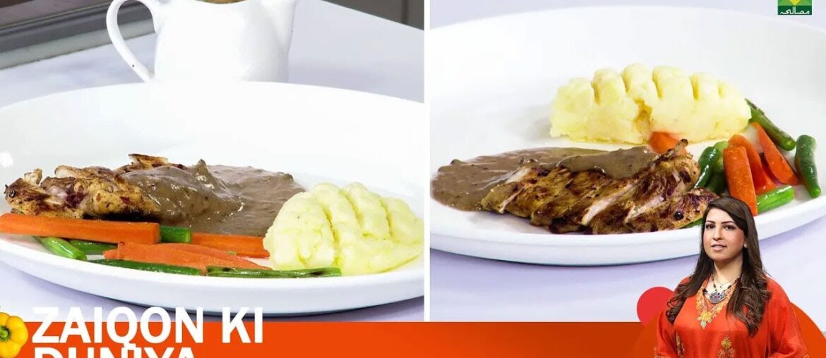 Best Of Zaiqon Ki Duniya | Black Pepper Corn Steak & Mashed Potatoes | Rafia Durrani | Masala TV
