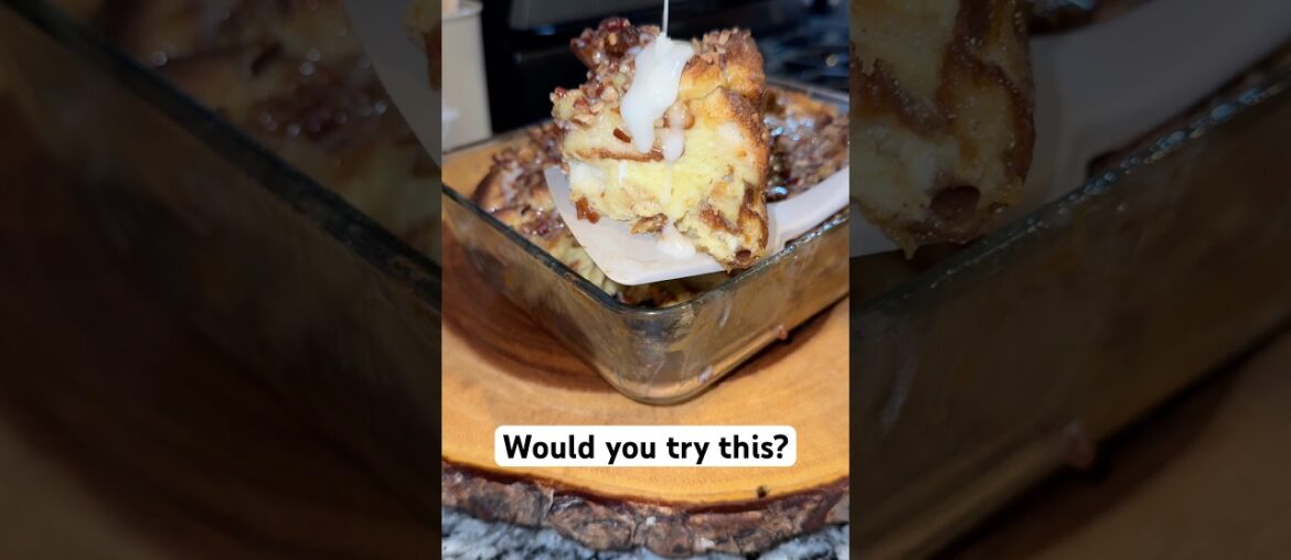 Cinnamon Roll French Toast Casserole .. this was absolutely delicious #recipe #breakfast #yummy