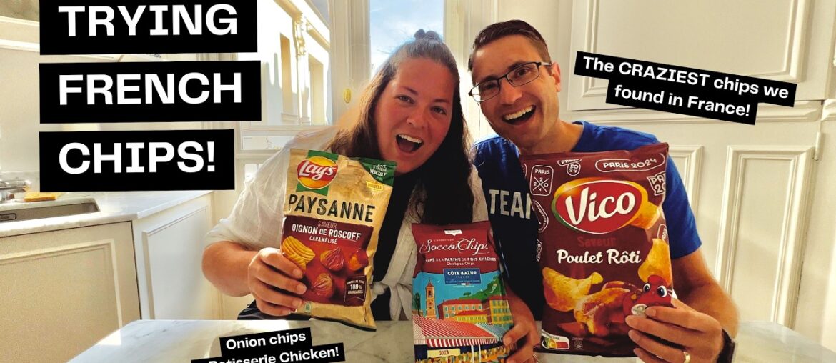 CHIPS AND TRIPS | French Snack Taste Test (Trying the craziest chips we could find in France!)