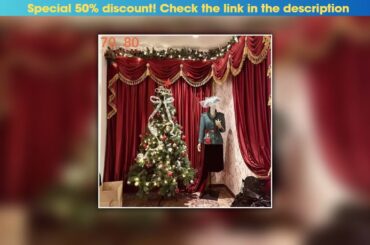 Hot Picks American Christmas Decoration Wine Red Velvet Curtains for Living Room Bedroom French Win