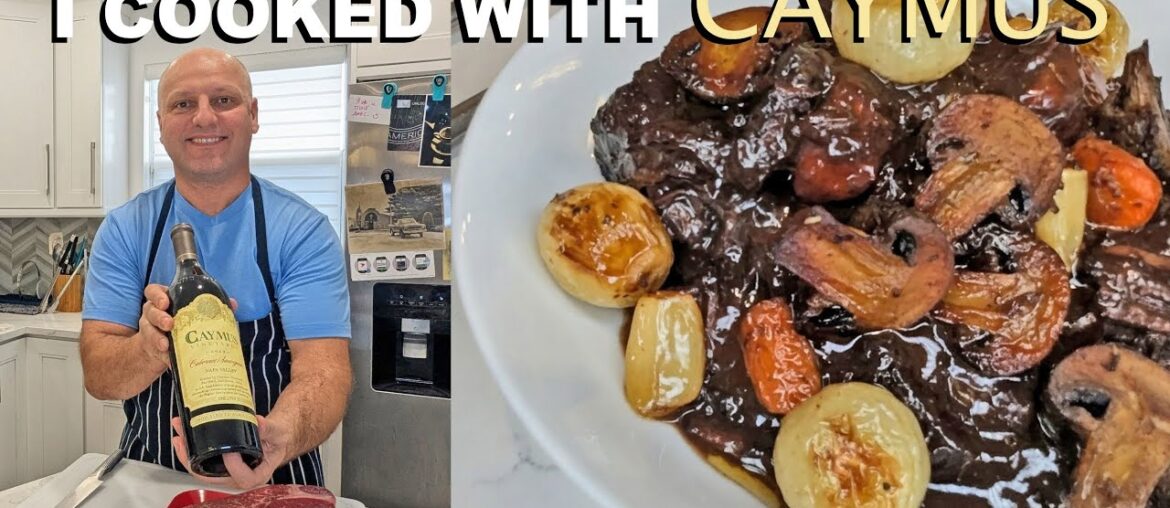 Classic Beef Bourguignon Made With Caymus Wine
