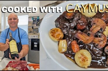 Classic Beef Bourguignon Made With Caymus Wine
