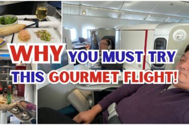 Michelin restaurant in the air!  Air France 777-300ER Business Class gourmet experience