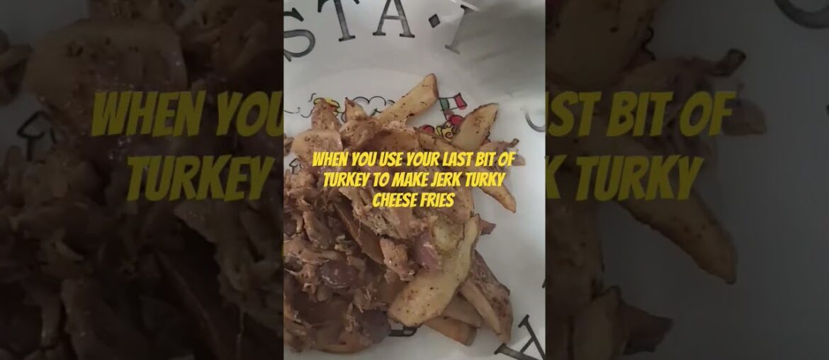 THANKSGIVING leftovers to GOURMET jerk turkey cheese fries.