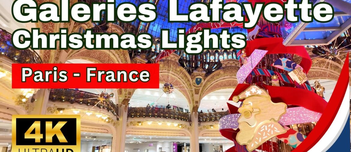 Paris Galeries Lafayette 4K Walk 2025 | Ultra HD | Magical Holiday Atmosphere in the City of Lights Paris Galeries Lafayette 4K Walk 2025 | Ultra HD | Magical Holiday Atmosphere in the City of Lights