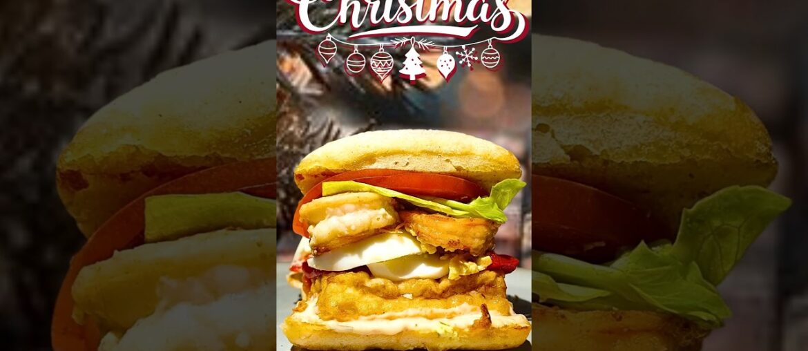 Ultimate Sandwich with Fried Zucchini and Butter-Seared Shrimp! #shorts