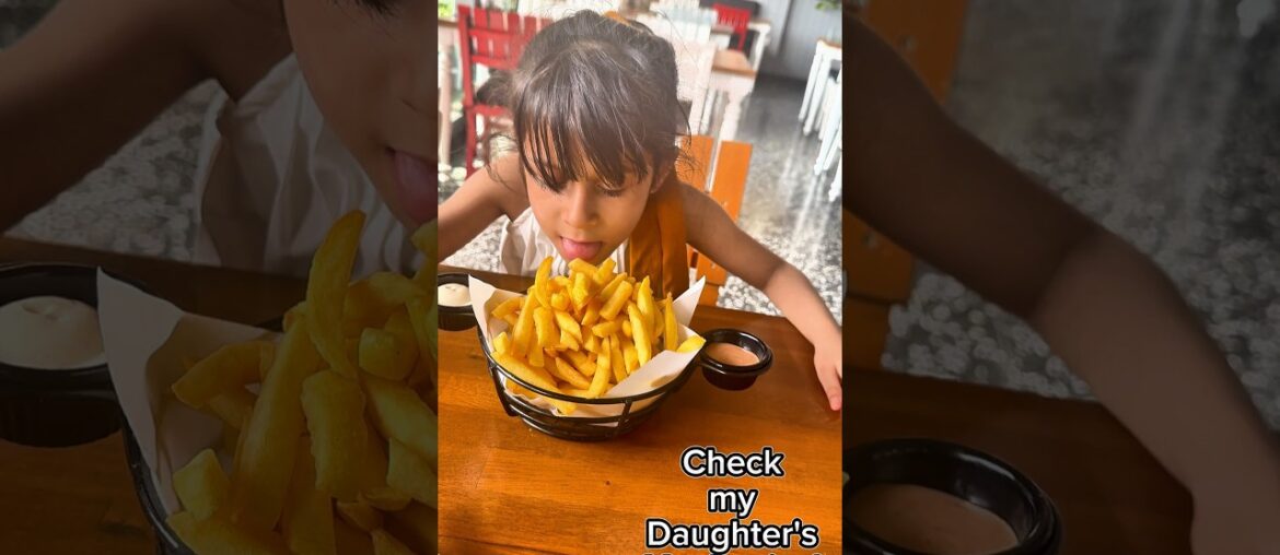 french fries enjoying my little girl strangely enough #viralvideo #food #trending #trending #travel