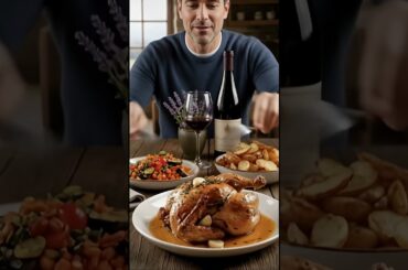 French Provincial Roast Chicken Butter-Basted with Thyme & White WineASMR Cooking Experience