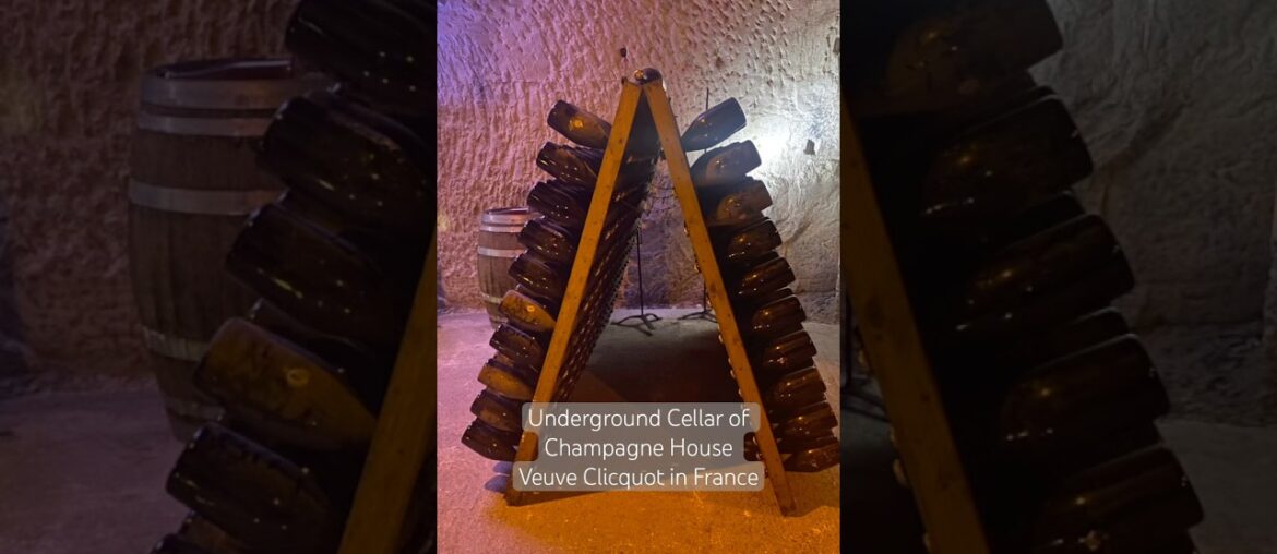 We visited the underground cellars of Champagne House Veuve Clicquot at France - so amazing.