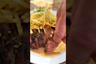Steak au poivre | French classics | #steak #chips #classic #french #chef #foodie