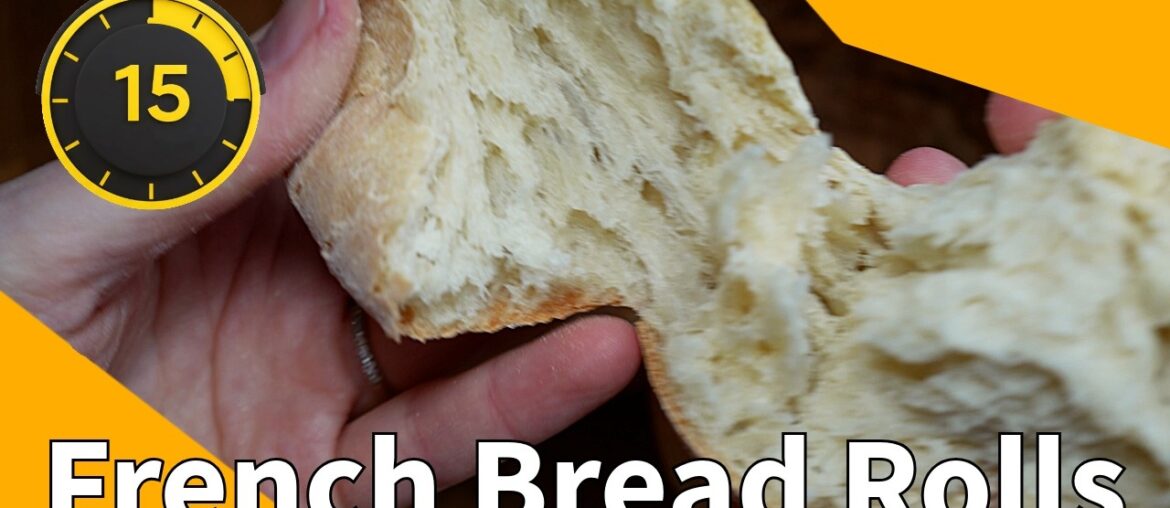 French Bread Rolls in 15 Minutes | No-Knead, Overnight Rise
