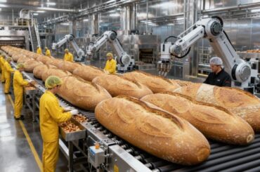 World Famous Bread Making Process In Big Factory