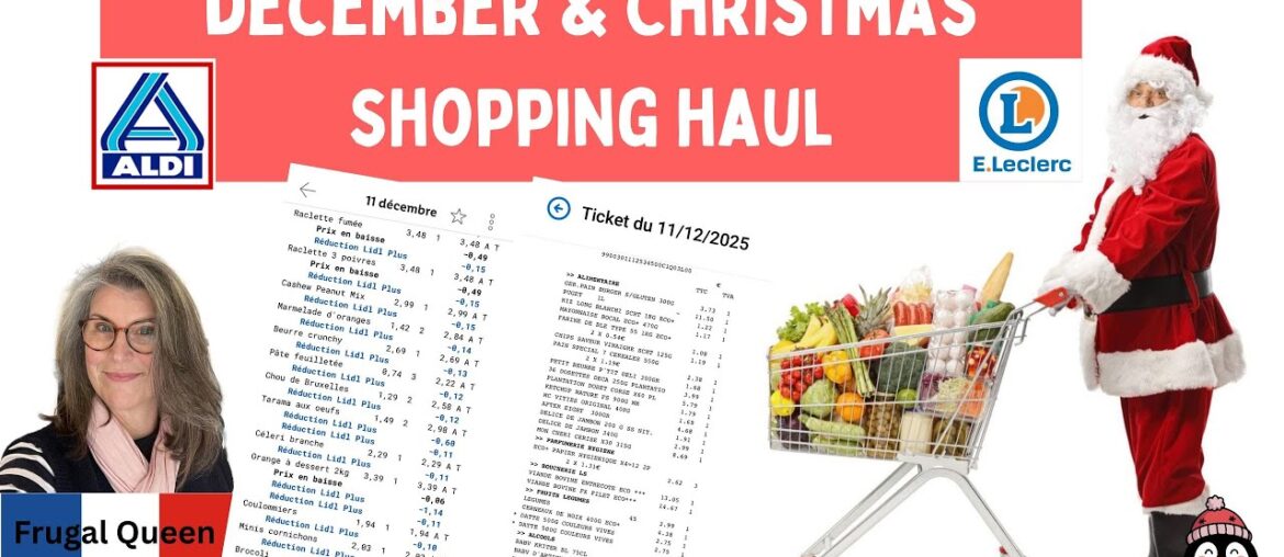 December & Christmas shopping haul. #christmas #foodhaul #france