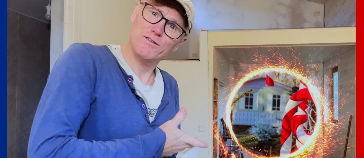 Patty opent een kerst portal   Douchebak en wasbak monteren